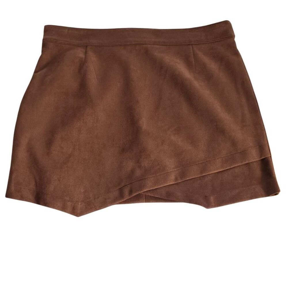 BB Dakota x Steve Madden Women's Size 14 Camel Faux Suede Mini Skirt